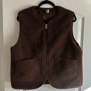 Divided Brown Fleece Vest